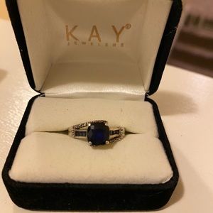 Sterling Silver Lab Created Sapphire ring